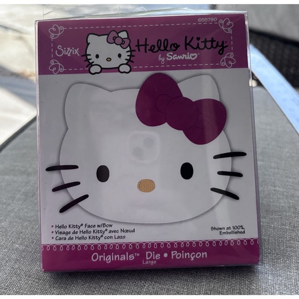 Sizzix Hello Kitty Originals Die RETIRED 655790 KITTY HEAD W/ BOW by Sanrio